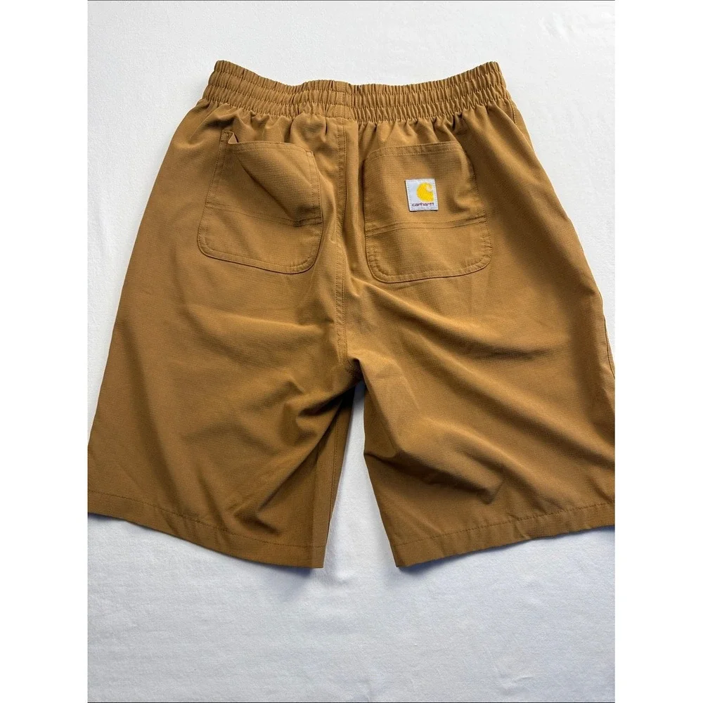 Carhartt Kids Boys Brown Elastic Waist Outdoor Utility Trail Shorts Size L 14-16